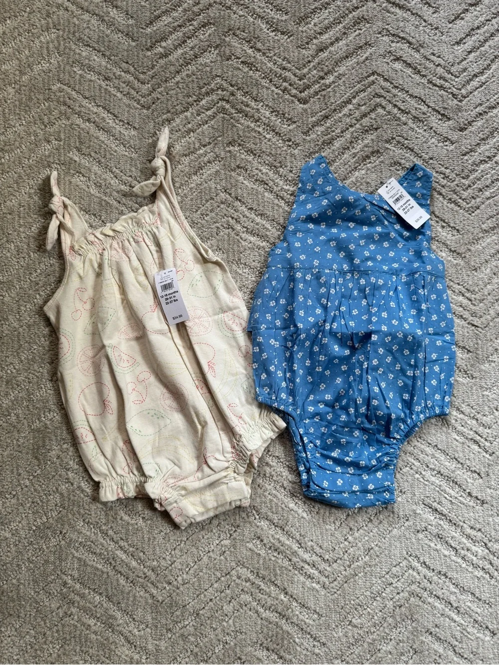 New Baby GAP rompers - 12-18 month